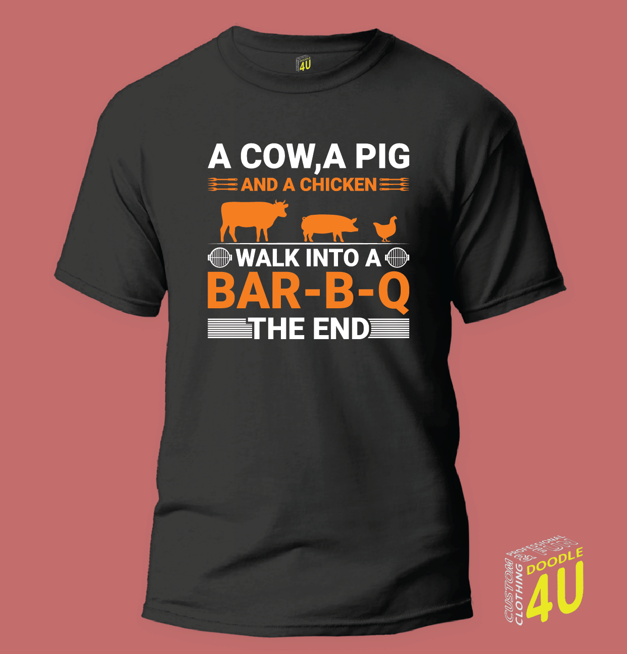 BBQ - A cow a pig and a chicken walk in to a BBQ - The End