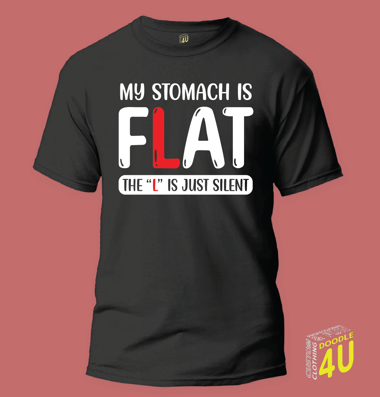 GYM - My stomach is flat - the l is silent